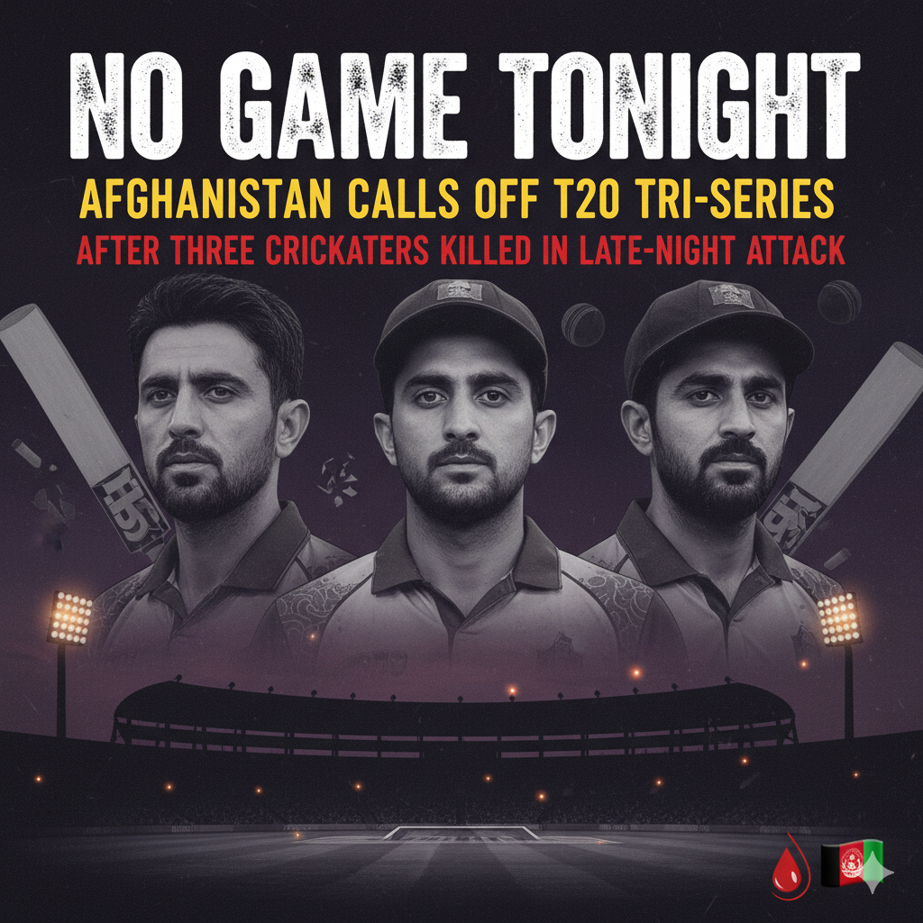‘No Game Tonight’: Afghanistan Calls Off T20 Tri-Series After Three Cricketers Killed in Late-Night Attack