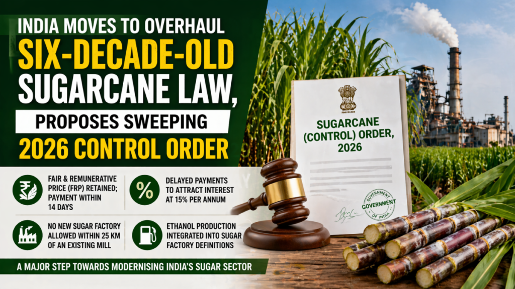 Sugarcane Control Order 2026