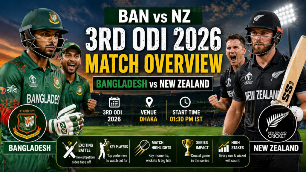 BAN vs NZ 3rd ODI 2026