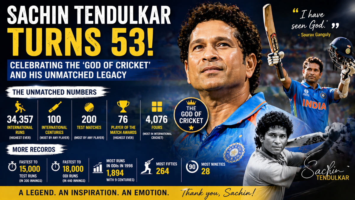 Sachin Tendulkar turns 53