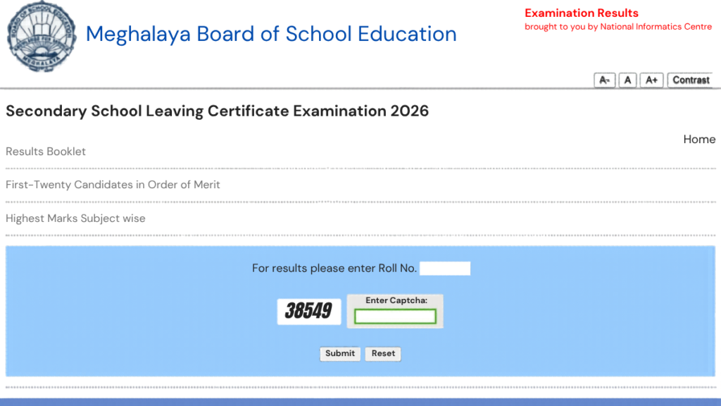 MBOSE Meghalaya SSLC Result 2026