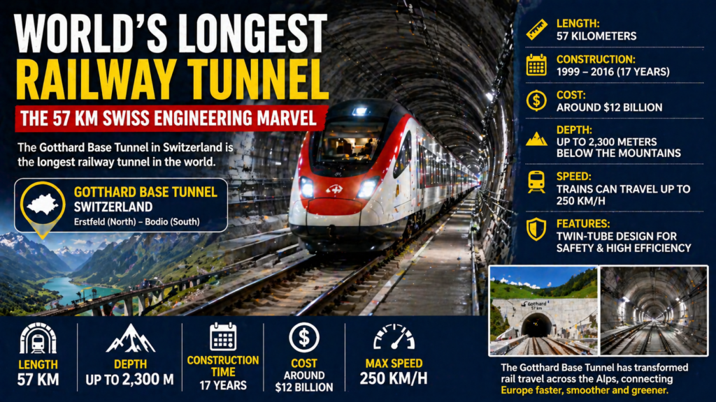 World’s longest railway tunnel
