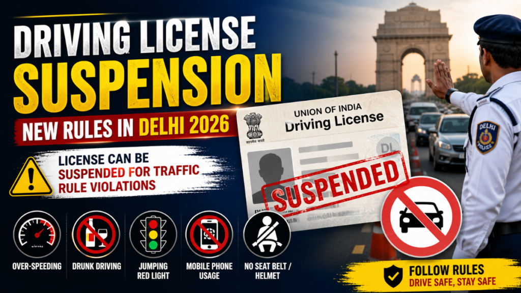 Driving License Suspension Rules Delhi 2026