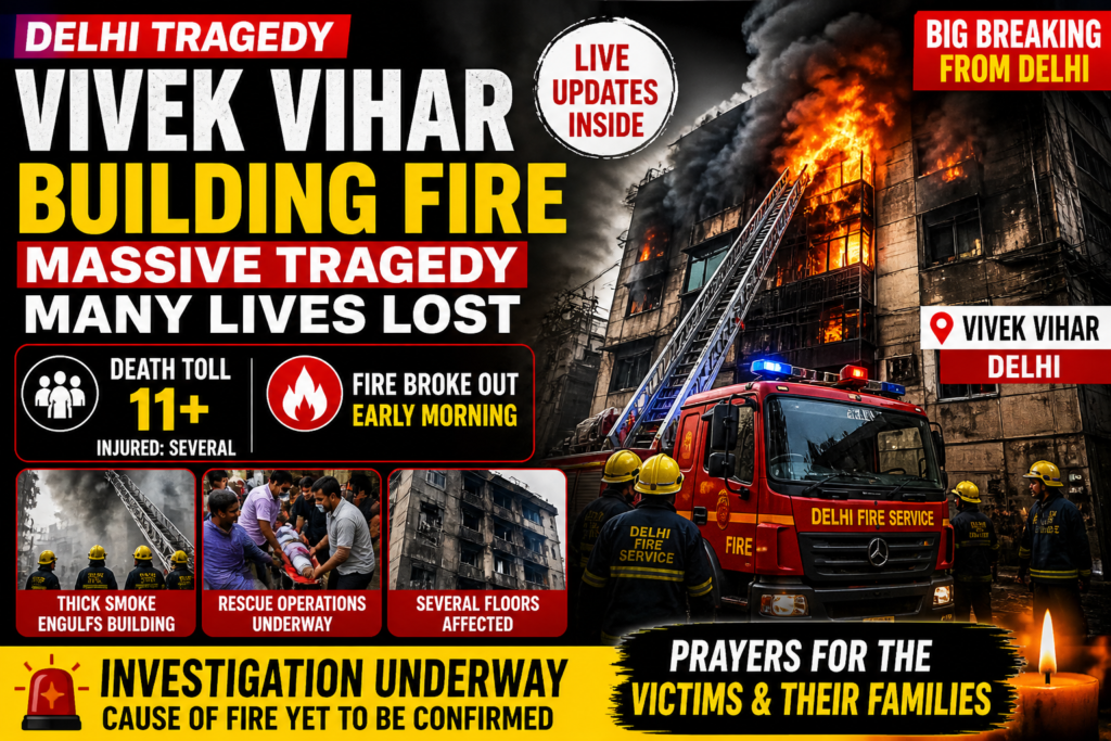 Delhi building fire tragedy Vivek Vihar