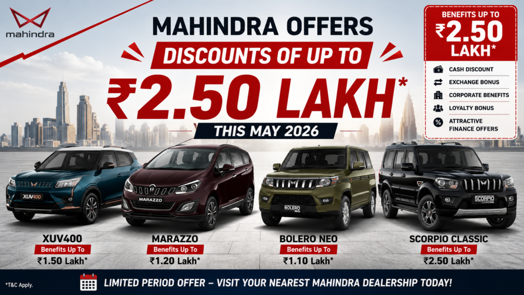 Mahindra discounts May 2026