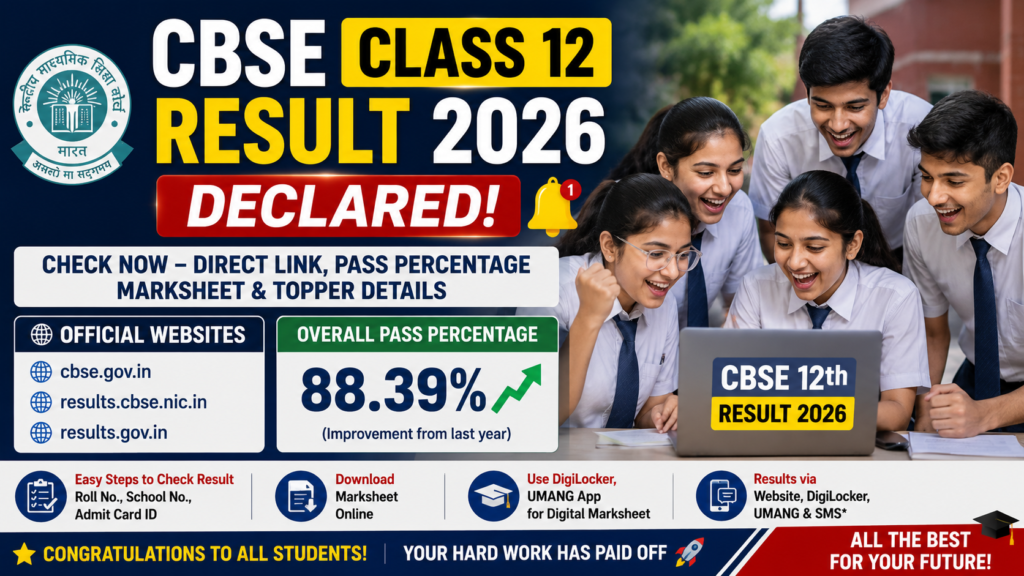 CBSE Class 12 Result 2026